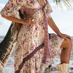 Floral High Low Dress